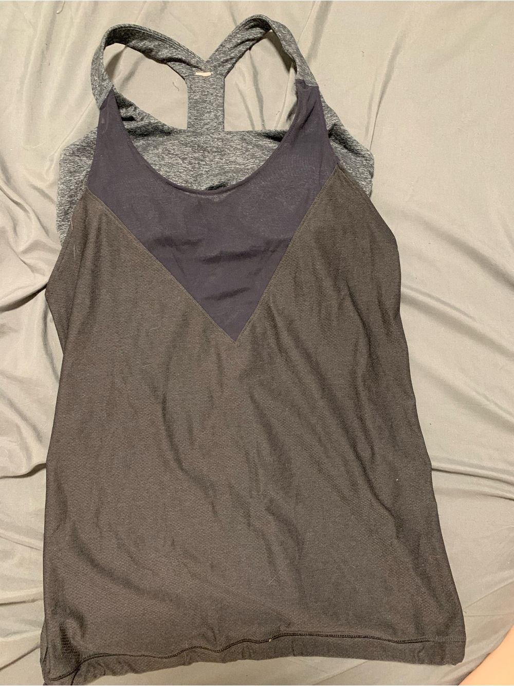 Under armour Charcoal & Gray Racerback Tank Top with built in sports bra